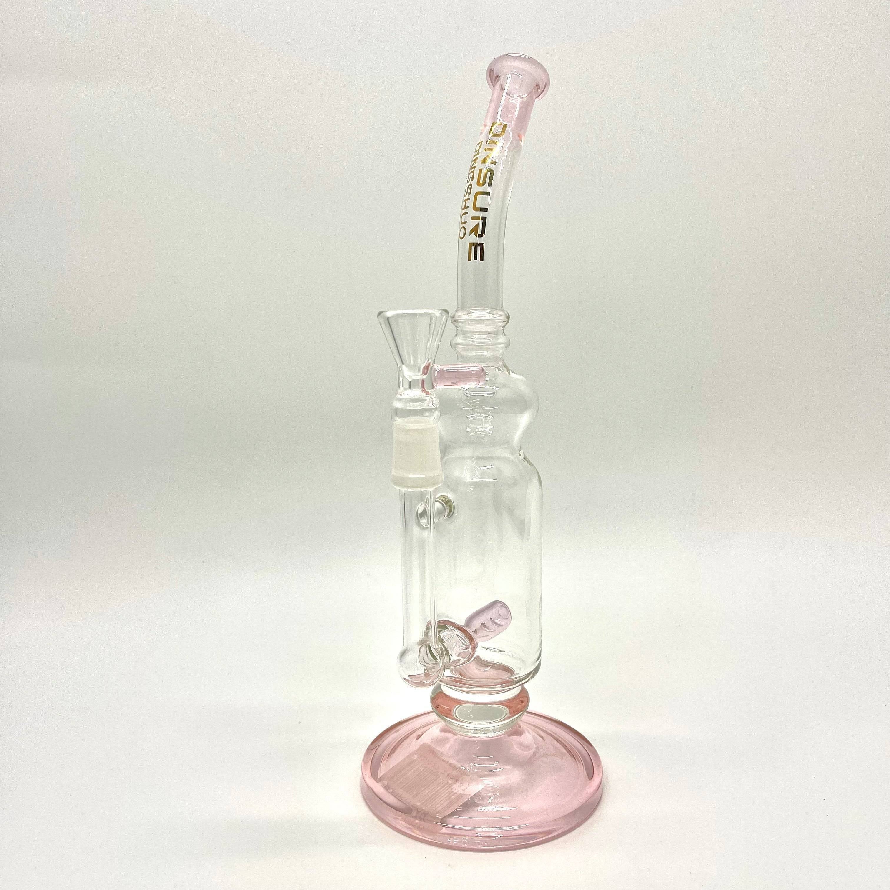 Pink Percolator Glass Bong 30cm Water Pipe For Smooth Smoking Bongsmart Australia 3986