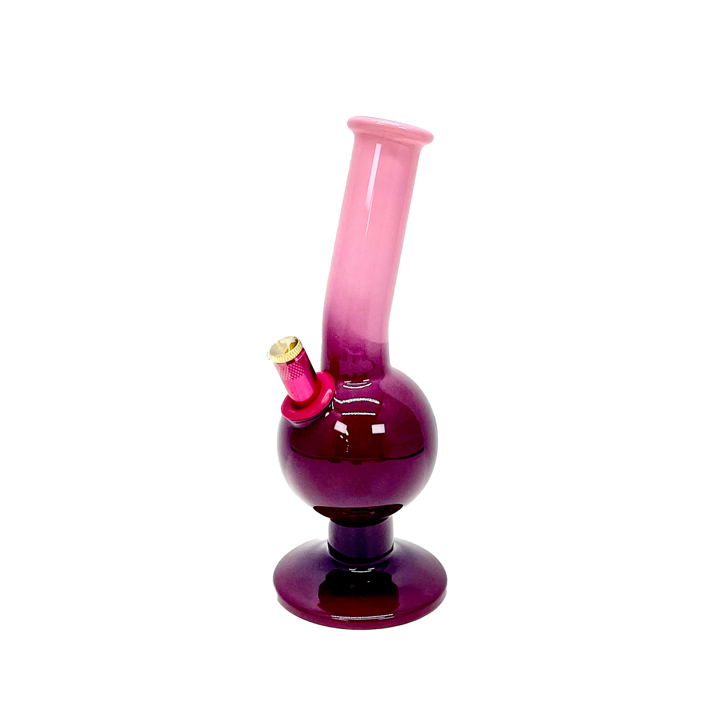 Medium Bent  Bubble Bonza Bong Pink color  23cm (Special Edition only 1 in stock)