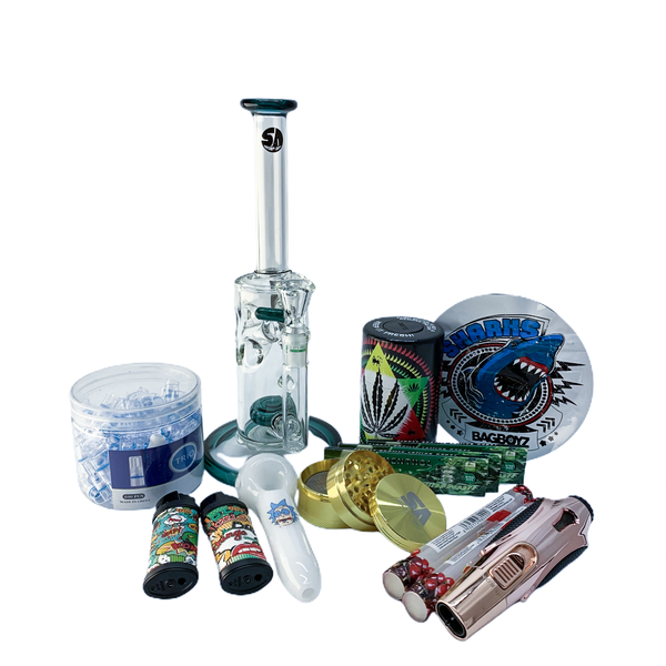 Bong Bundle Pack - Teal Perc