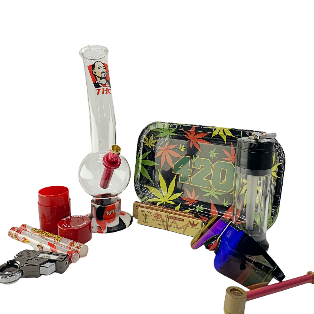 Bong Bundle Pack - MWP Medium Red Bong