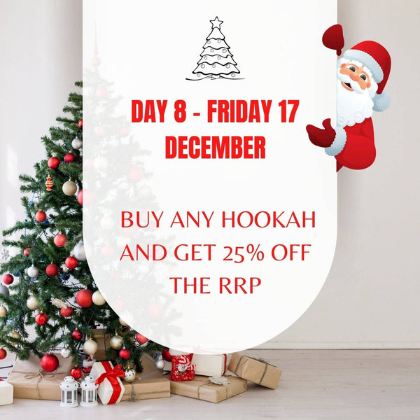 Day 8 discount glass bong from BongsMart Xmas sale on 17th December