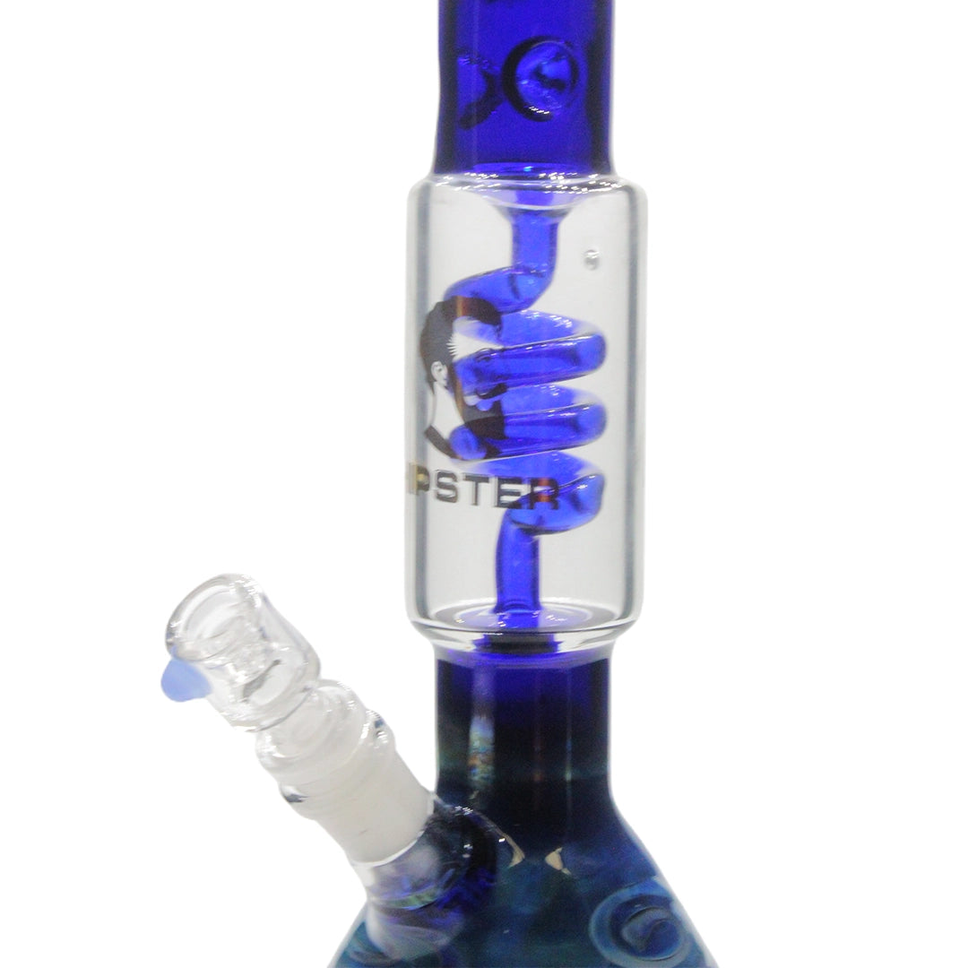 31cm Classic Blue Beaker Bong | Spring Perc & Ice Catcher | Bongs Mart AU