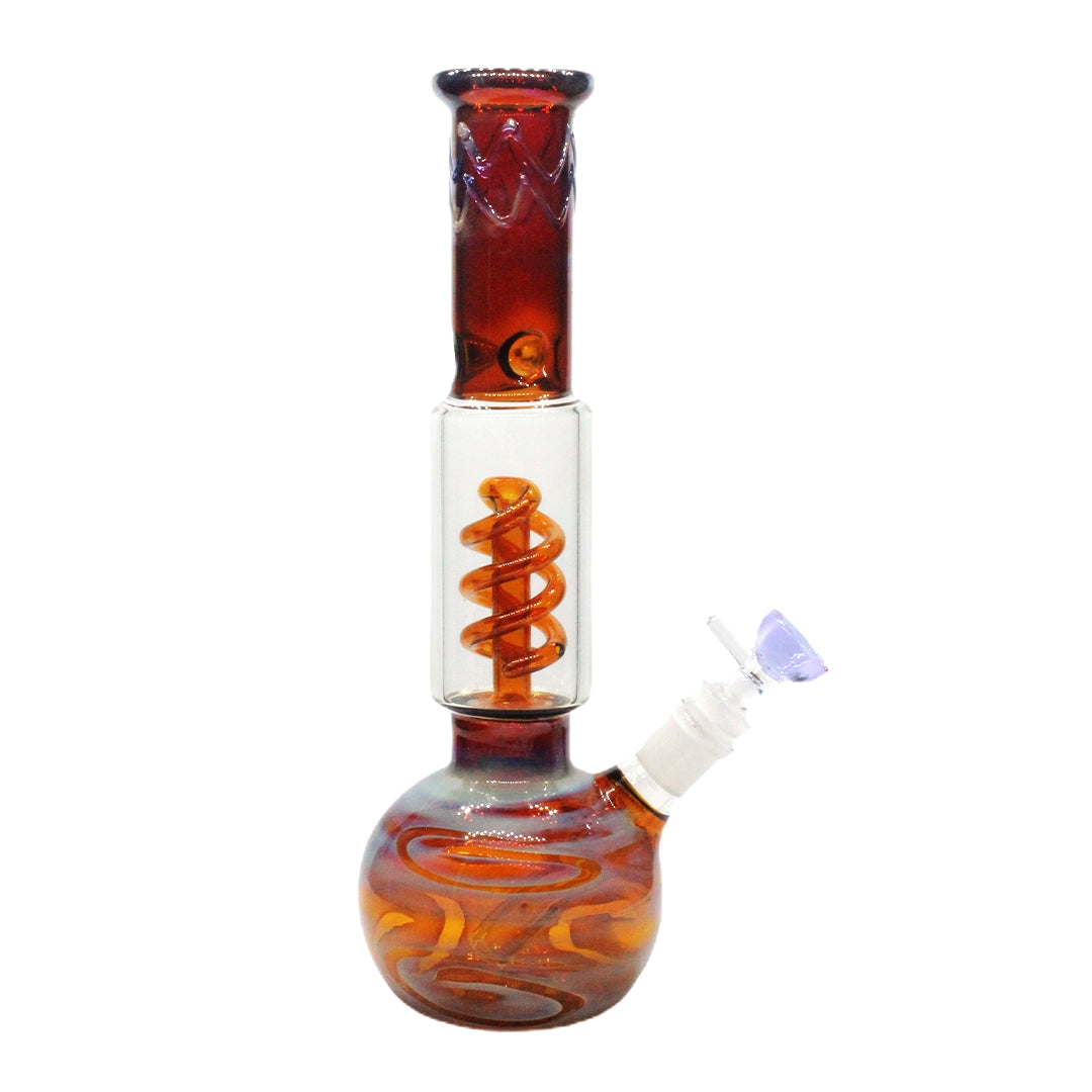 30cm Amber Bubble Bong | Premium Glass Pipe with Spring Perc | Bongs ...