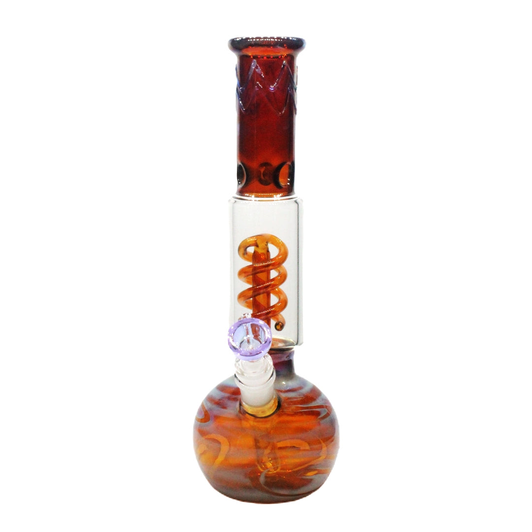 30cm Amber Bubble Bong | Premium Glass Pipe with Spring Perc | Bongs ...