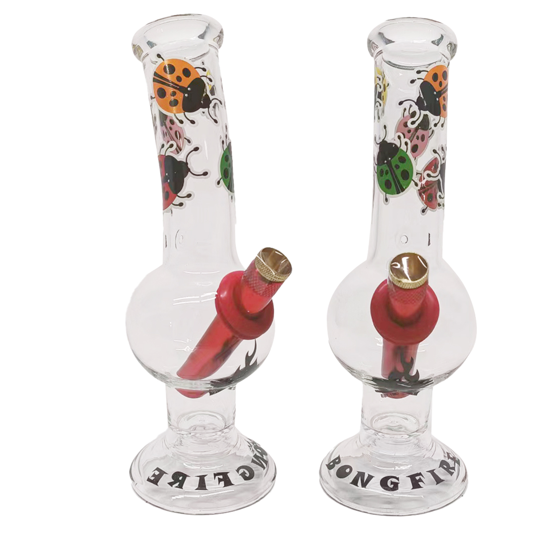 Bongfire Small Glass Bongs  Ladybugs 20cm