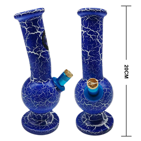 Bongfire Small Bent Bubble Blue/White Crackle 20cm