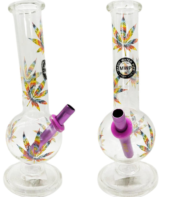 Bongfire Medium Bent Bubble Rainbow Leaf 28cm