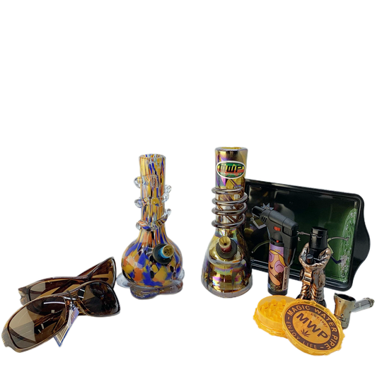 Bongs Bundle Pack - Colorful Swirl & Brown Design Bundle