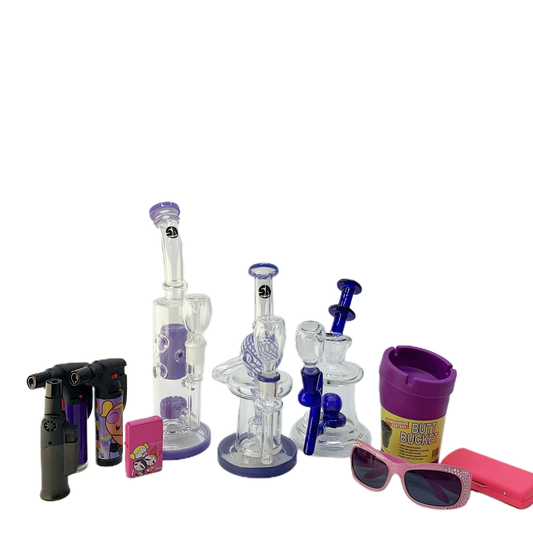 Bongs Bundle Pack - Purple Chamber & Mini Bong Bundle