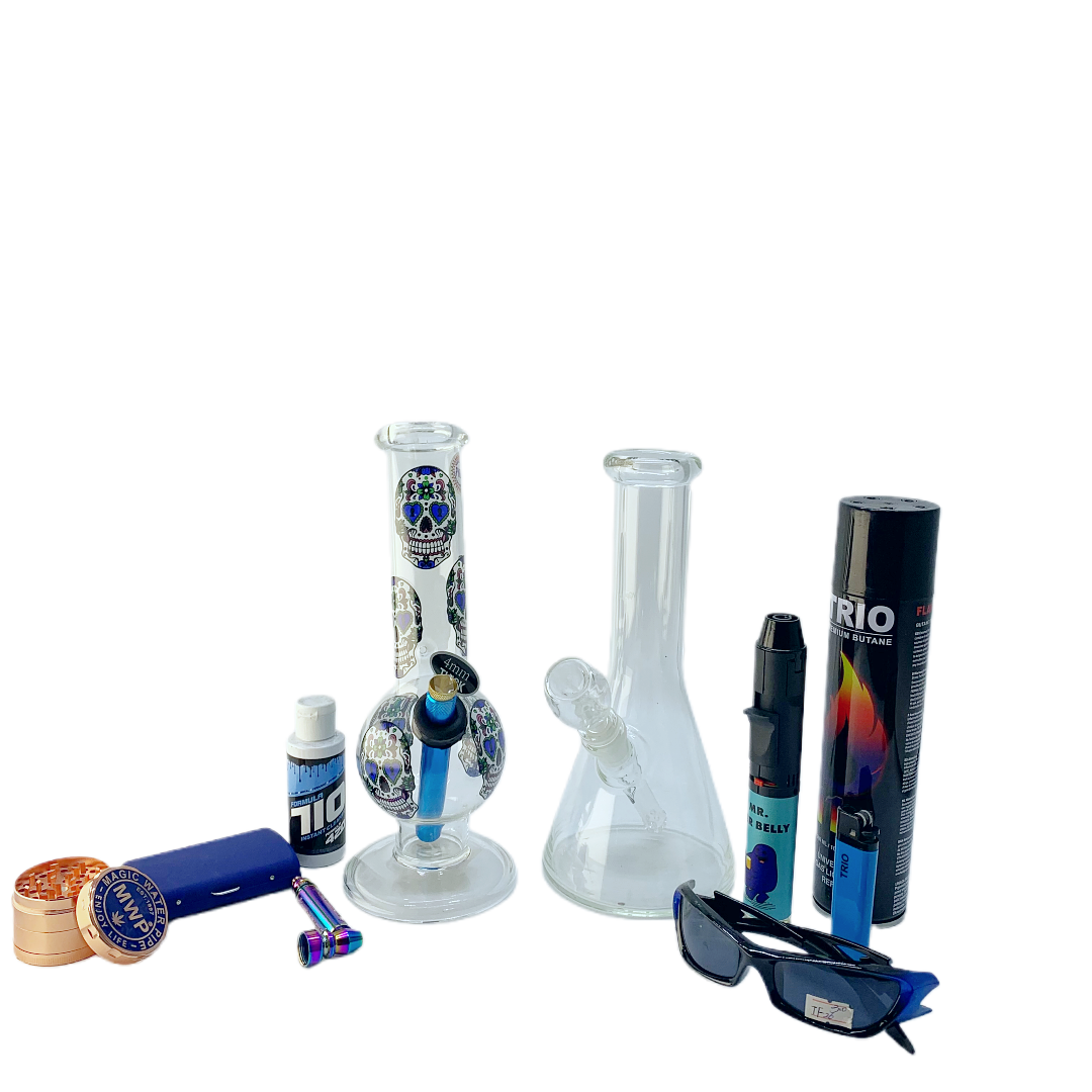 Bongs Bundle Pack - Blue Skull Bong Bundle