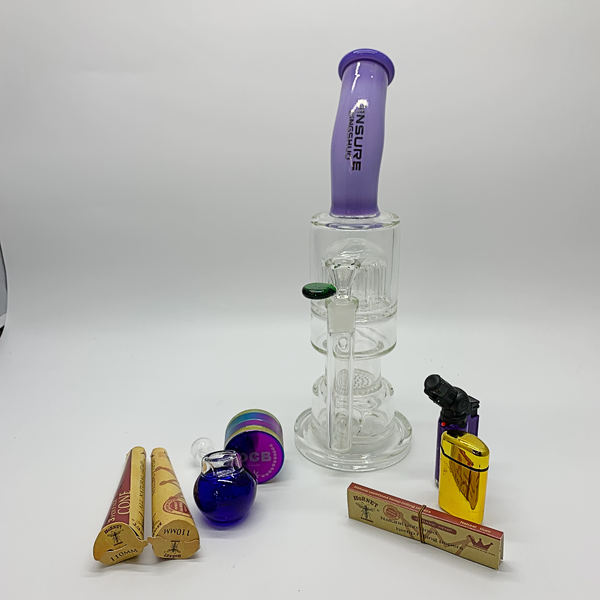 Bong Bundle Set - Purple Lollipop Bong