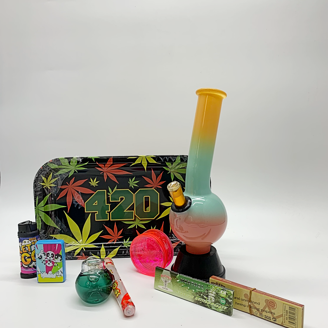 Bong Bundle Set - Rainbow Hurricane