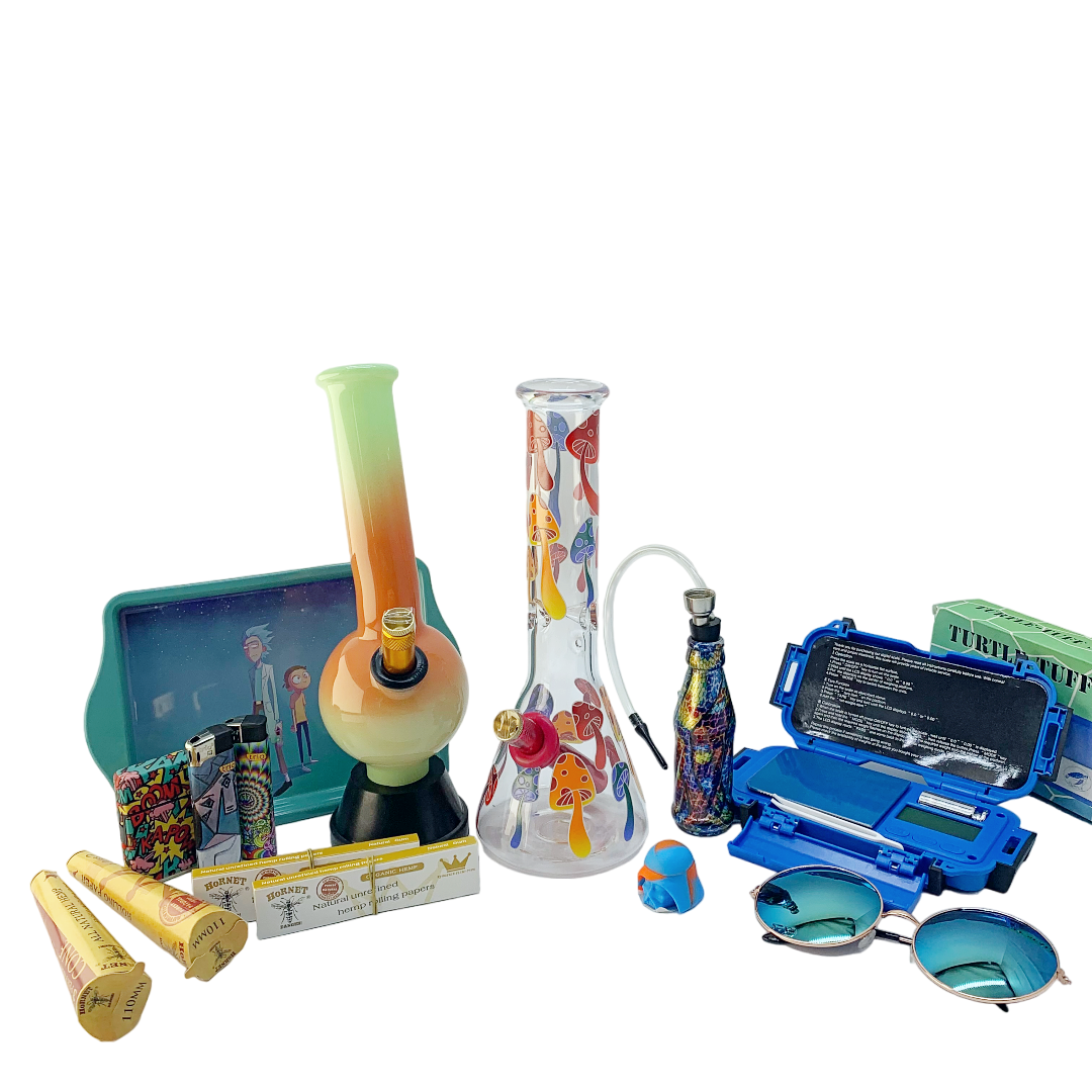 Bongs Bundle Pack - Colored 420 Beaker Bong Set