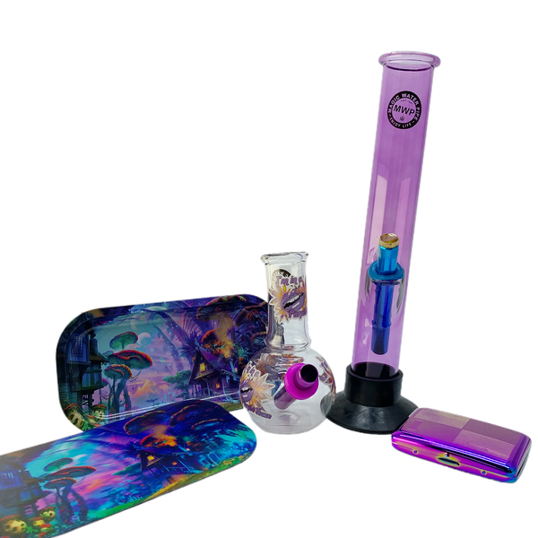 Bongs Regular Bundle Pack -  Purple Mushroom Vibes