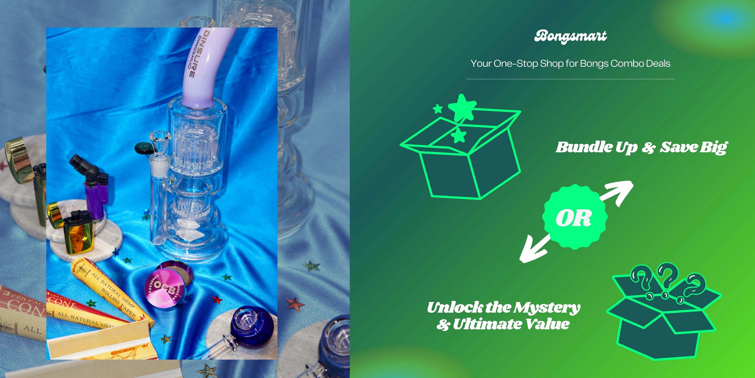 Discounted Glass Bong Bundles with Grinders and Accessories
