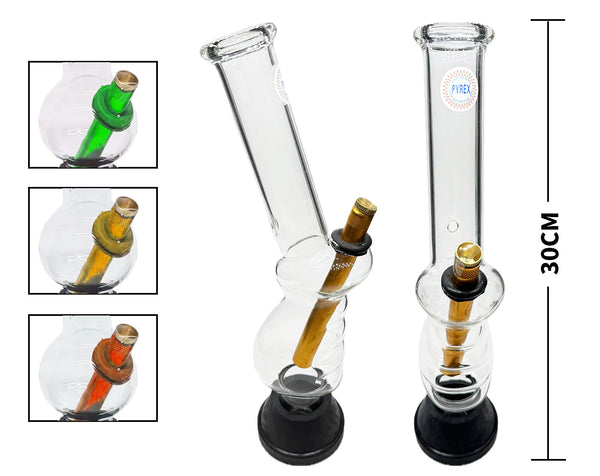 MWP Large Glass Gripper Bong  Bonza 30cm