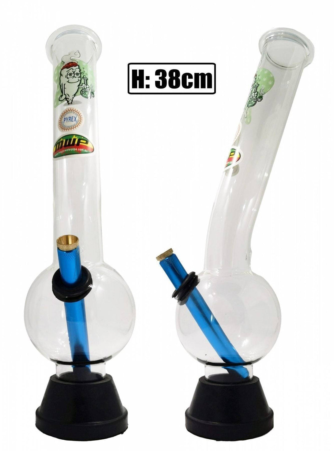 XLarge Glass Bonza Bubble bong with Smokin Bud design from an online bong shop in Australia