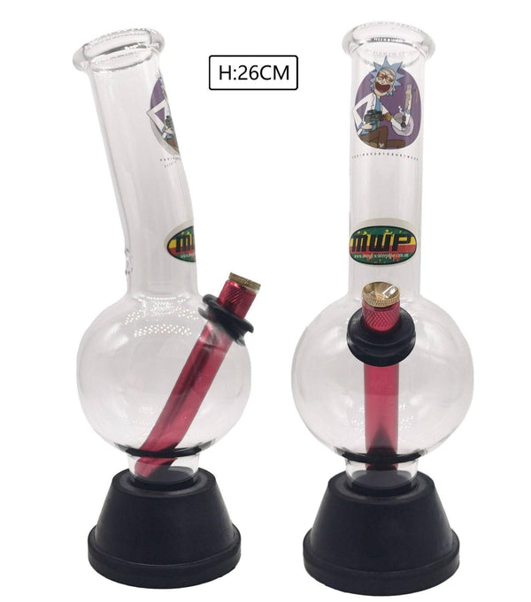 Medium Bent Bubble R&M Design 25cm glass bong available online in Australia