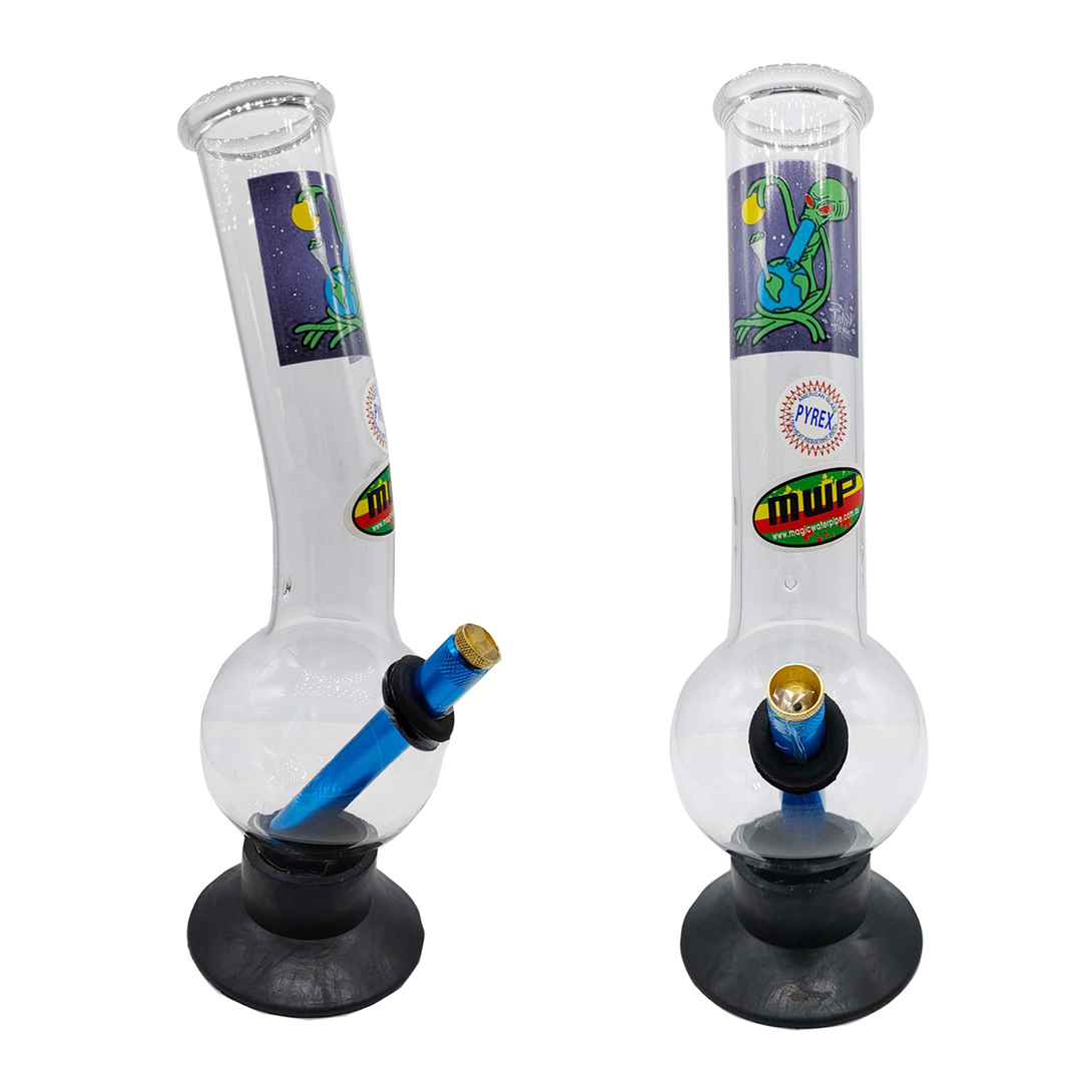 Large Bent Bubble Bong/Waterpipe With RM Design (30cm) - MWP Bong - BongsMart Australia