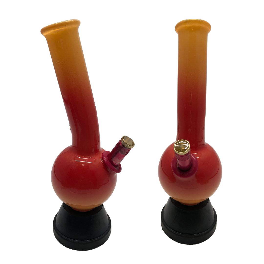 MWP Medium Glass Bongs Orange Red - 26cm