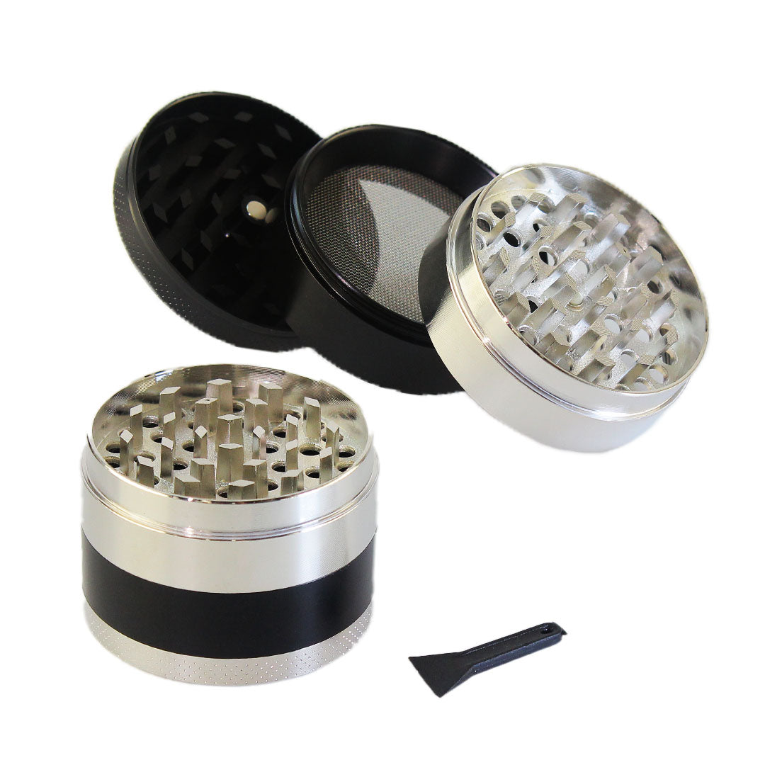 OCB 50mm 4-Piece Metal Herb Grinder - Laser-Cut Teeth – Bongs Mart AU