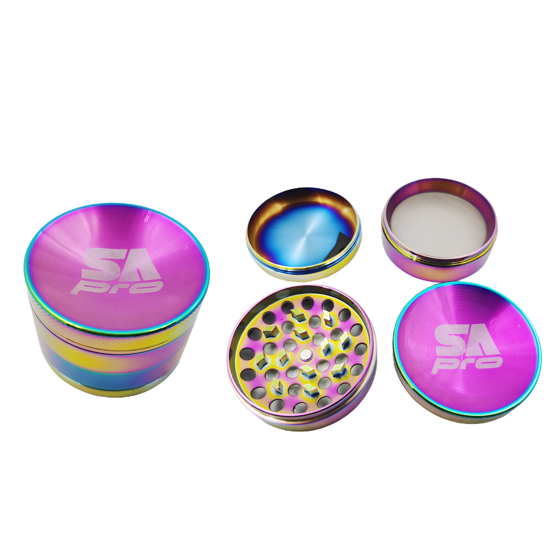 Weed Grinder 6.3cm SA Pro Rainbow 4 Piece