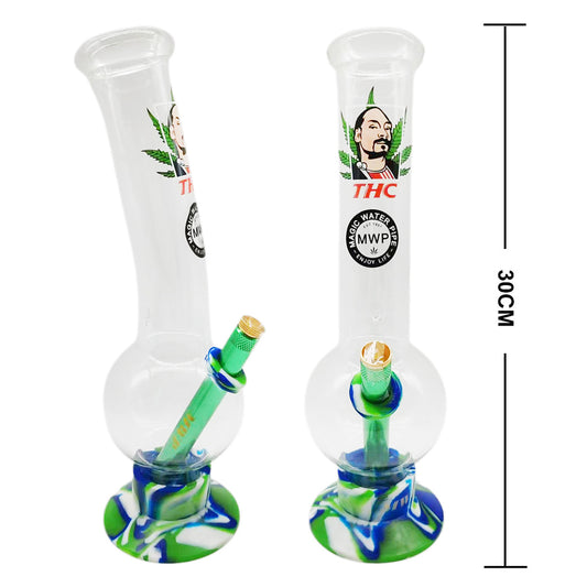 MWP Large bent Bubble THC Green/Blue 30cm