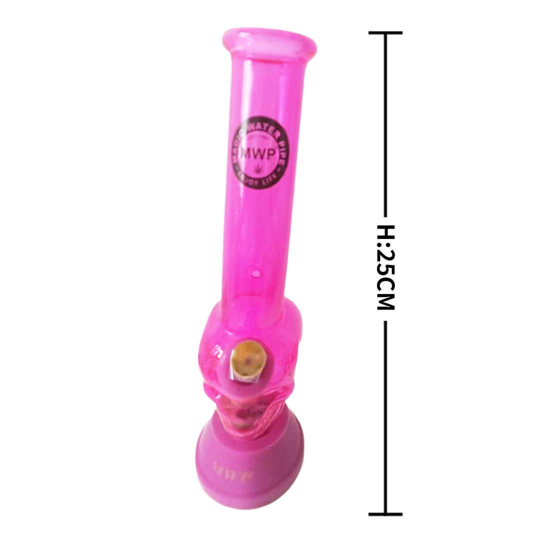 MWP Glass Medium Pink Skull Gripper Bong 25cm available online in Australia