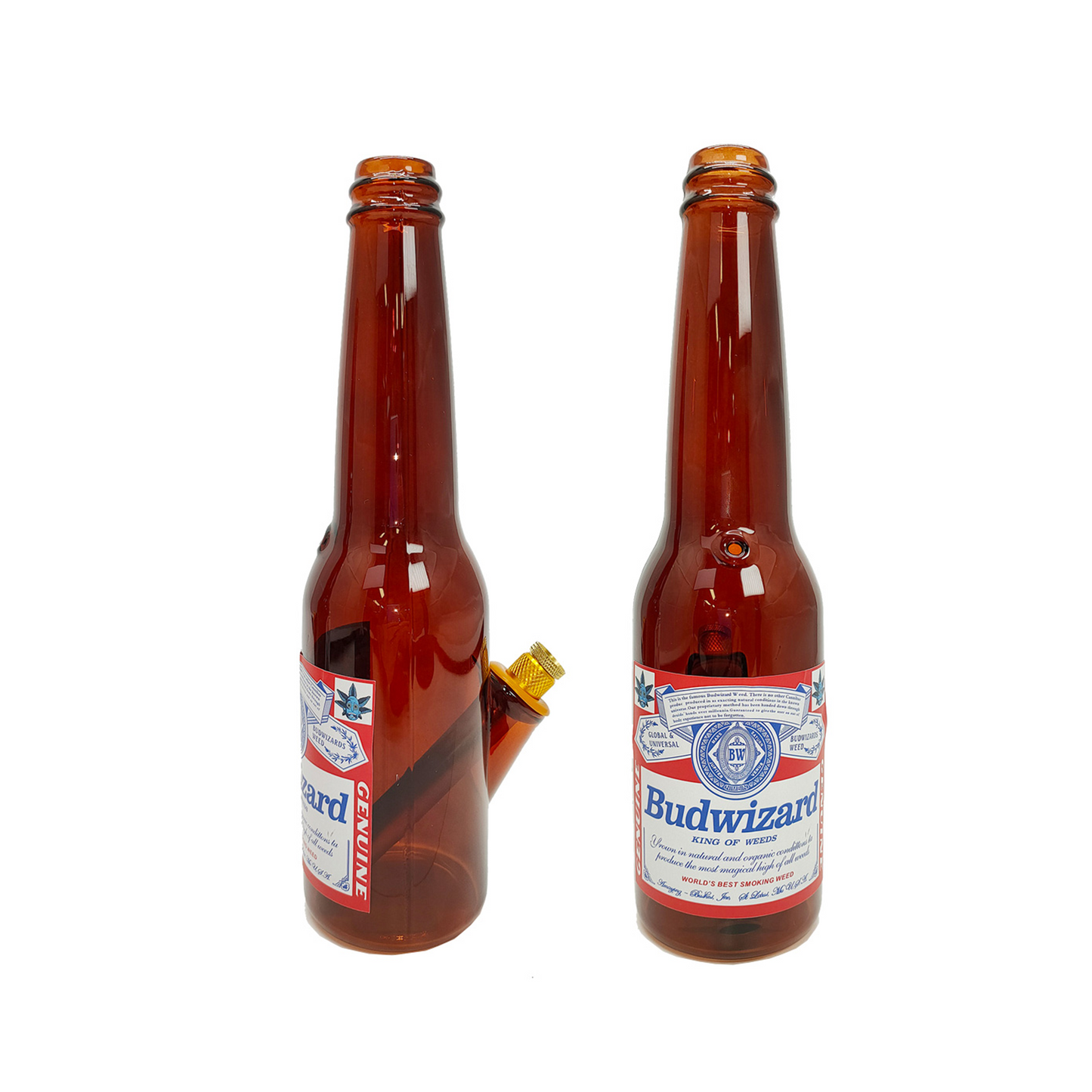MWP Medium Glass Beer Bottle Bongs 26cm