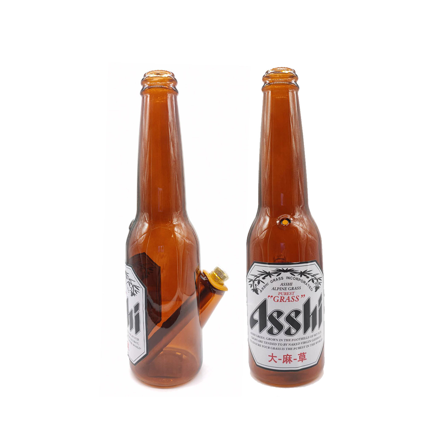 MWP Medium Glass Asshi Bottle Bongs 26cm