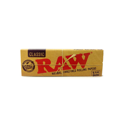 RAW Rolling Papers Classic - 1¼ Natural Unrefined Purest Natural Gum