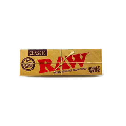 RAW Rolling Papers Single Wide Natural Unrefined-Purest Natural Gum