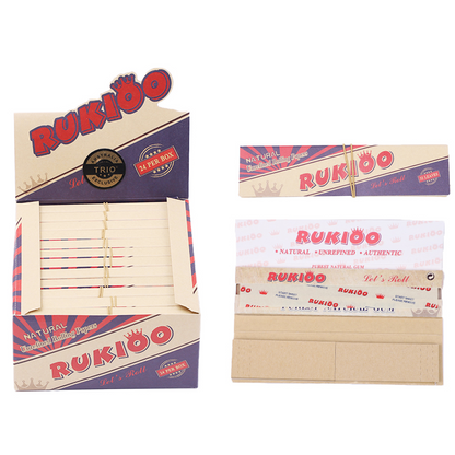 Rolling Papers with Tips Rukioo 11cm Unrefined Natural