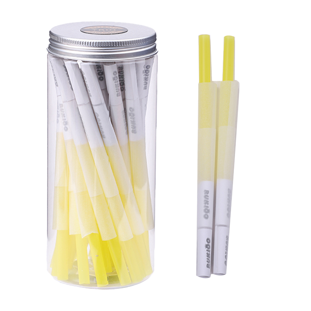 Rukioo 1/4 Size Pre-rolled Cones 8.4cm White with Tips
