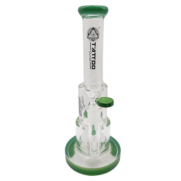 The Emerald Eye Inline Percolator Glass Bong 27cm