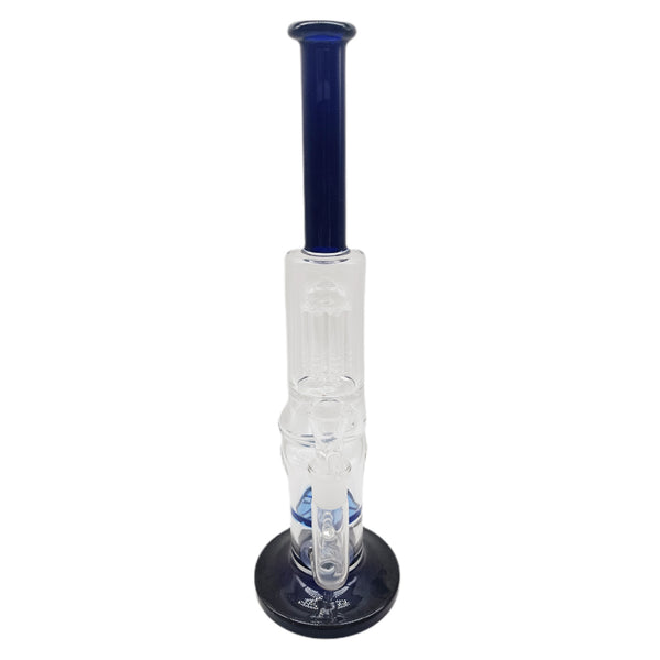 Stone Age the Glass Bong Bubbler w/ Percolator – Honeycomb Filter 36.5cm 19mm: