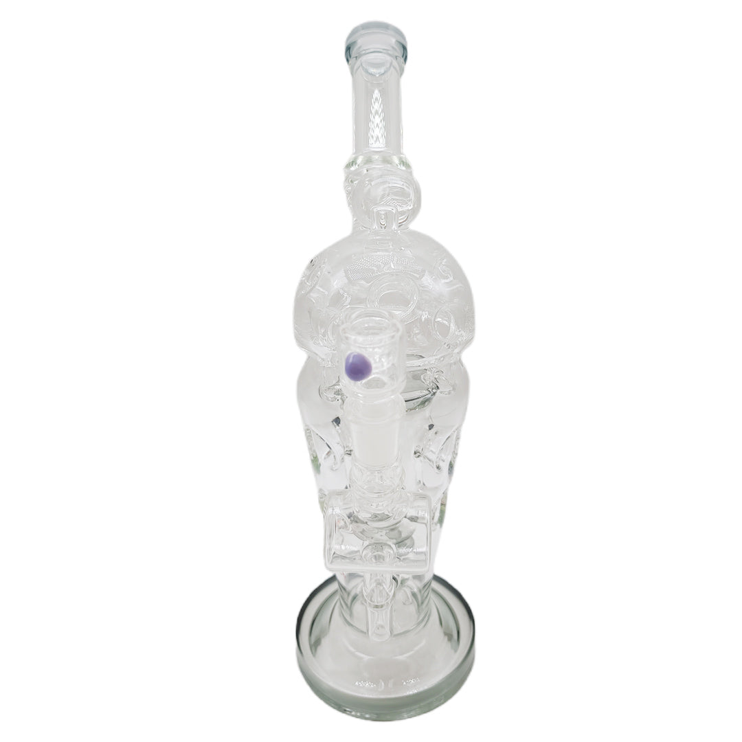 The Stone Age Clear Matrix Percolator Glass Bong 33cm