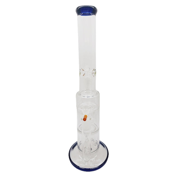 The Crystal Blue Triple Chamber Percolator Bong 45cm