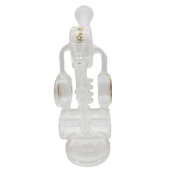 The Double Cyclone Percolator Glass Bong 31cm