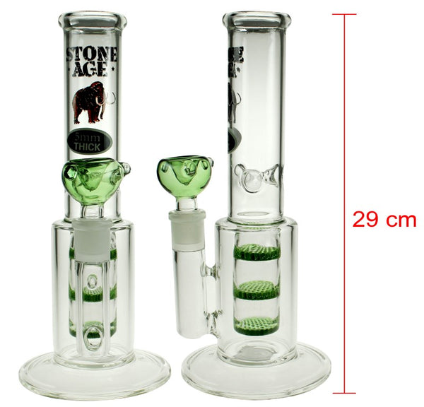 Stone Age Dual Perc Straight Shooter Bong 29cm