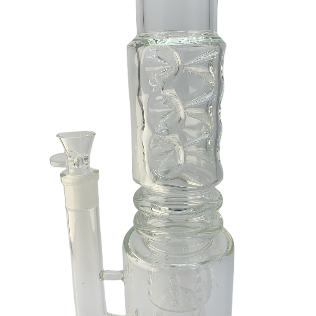 Stone Age Extra Large Clear Glass Water Pipe with Single Percolator - 54cm