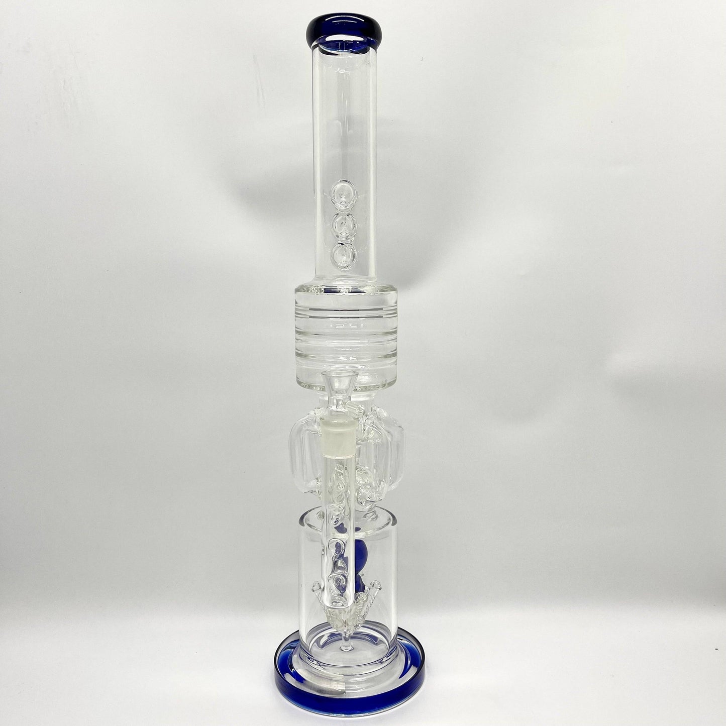 Stone Age Large Glass Bongs with Smoke Cross Design (55cm)