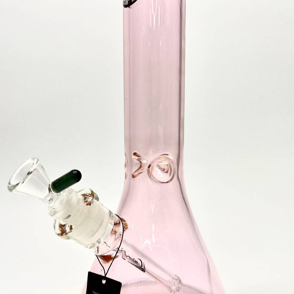 Large Stone Age Pink Classic Beaker Glass Bongs - 36cm