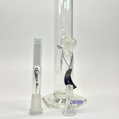 Large Stone Age Starter Straight Tube  Glass Bongs - 35cm