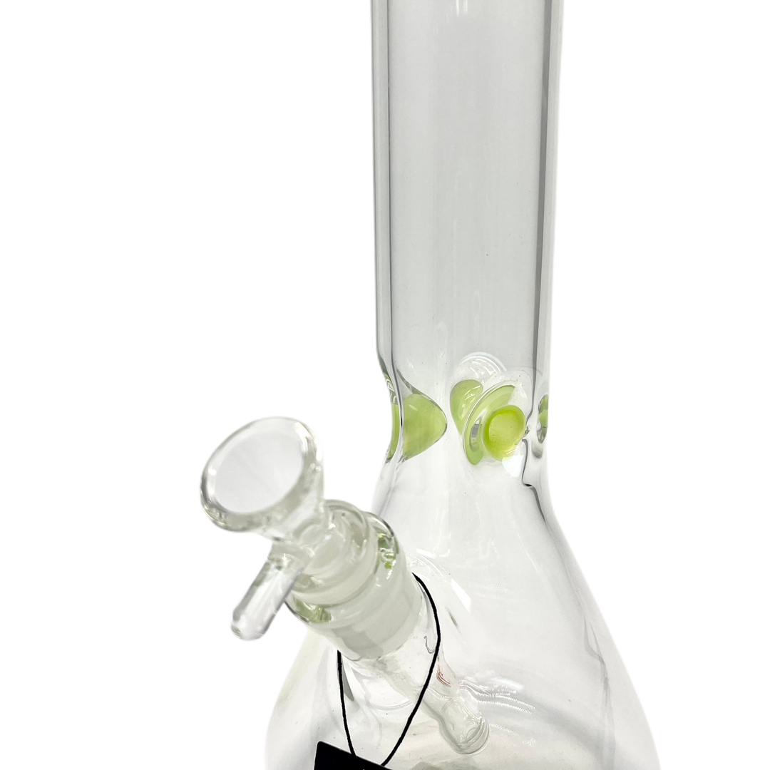 Large Stone Age Basic Green Glass Bongs - 30cm