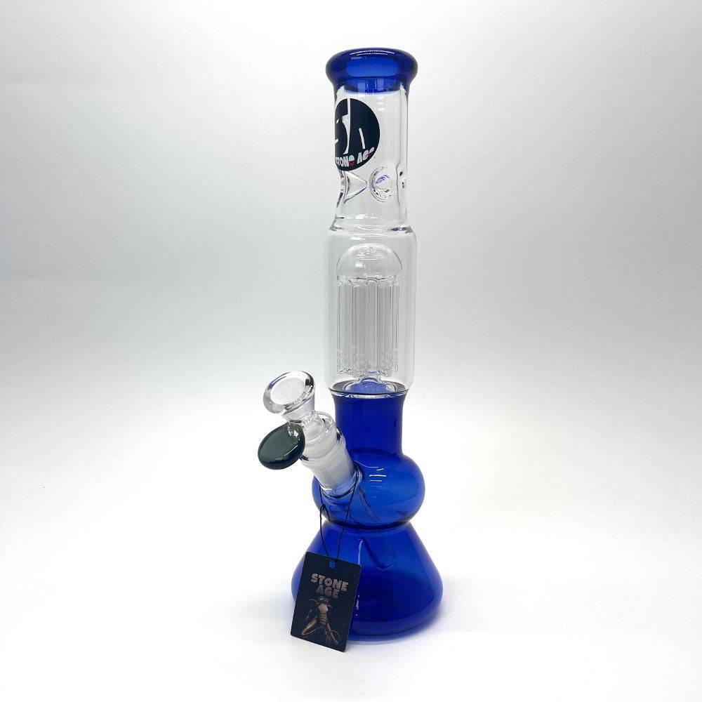 Large Stone Age Blue Glass Bong 30cm available online in Australia