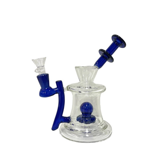 Weedo Small Glass Bongs Blue Parts 19cm