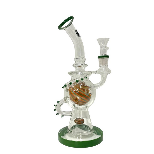 Weedo Medium Hubbly Bubbly Recycler Glass Bongs - 23cm