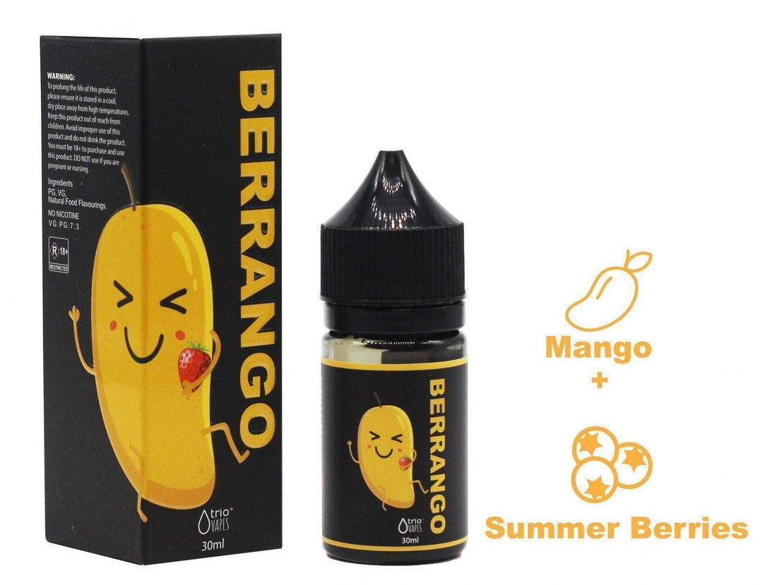 Trio Premium E-juice 30ml BERRANGO with glass bongs and water pipes
