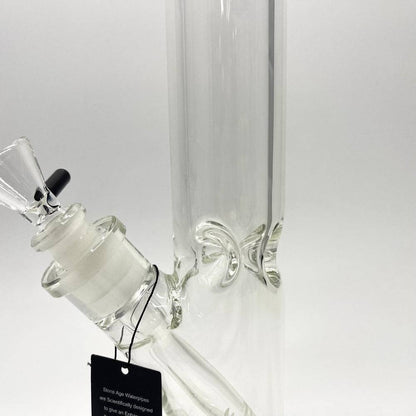 Large Stone Age Starter Glass Bong 30cm Clear Water Pipe